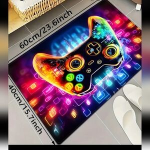 Dreamy Colorful Gaming Pattern Square Rug.